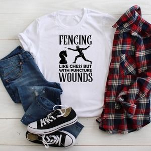 Fencing Like Chess But With Puncture Wounds Shirt, Chess Shirt, Chess Lover